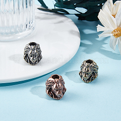 3Pcs 3 Colors Brass European Beads&nbsp;KK-ME0004-17