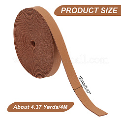 フラットPUレザーコード  革のアクセサリーコード  ジュエリーDIY製版材料  キャメル  12mm&nbsp;WL-WH0004-09D