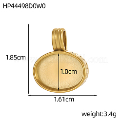 304 Stainless Steel Pendant Cabochon Settings&nbsp;STAS-OY015-75