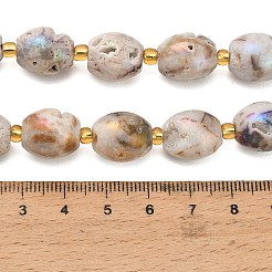 Electroplated Natural Druzy Geode Crystal Beads Strands&nbsp;G-F833-O01-01C