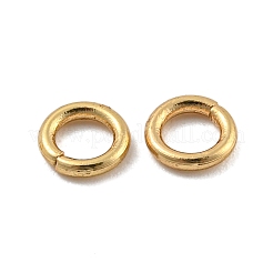 304ステンレス鋼のはんだ付けされた閉じた丸カン  ラウンド  ゴールドカラー  18ゲージ  5x1mm  内径：3mm&nbsp;X-STAS-E482-15A-G