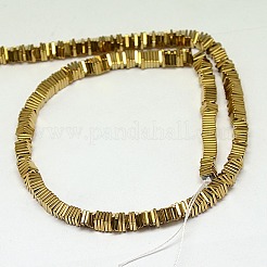 Electroplate Non-magnetic Synthetic Hematite Heishi Beads Strands&nbsp;X-G-J171A-3x3mm-06
