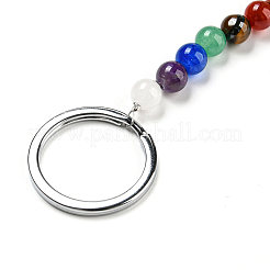 Natural Amethyst Heart Pendant Keychain&nbsp;G-Z033-05P-03