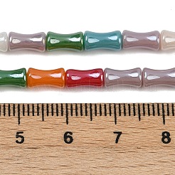 電気メッキガラスビーズセット  竹の共同  カラフル  7~8x4~5mm  穴：0.8mm  約45~50個/連  14.37''~15.16''（36.5~38.5センチメートル）&nbsp;LAMP-S070-07A