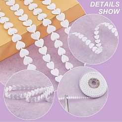 Polyester Heart Ribbon&nbsp;OCOR-WH0079-04B