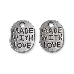 Tibetan Style Alloy Oval Charms&nbsp;LS-TIBEP-Q035-08B-NR