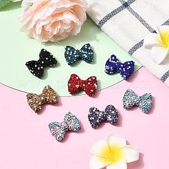 8Pcs 8 Styles Handmade Polymer Clay & Rhinestone Beads&nbsp;CLAY-SZ0002-11