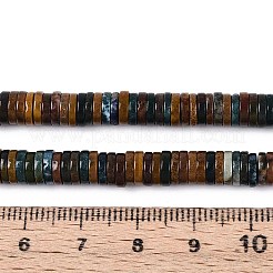 天然石オーシャンジャスパービーズ連売り  ディスク  ヒシビーズ  6x1~2mm  穴：0.9mm  約233~248個/連  15.16~15.55''（38.5~39.5センチメートル）&nbsp;G-T142-6mm-08
