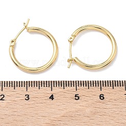 Shegrace真鍮フープピアス  カドミウムフリー＆ニッケルフリー＆鉛フリー  18KGP本金メッキ  24x20x2mm&nbsp;XGR0020G-68G