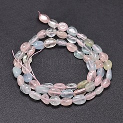 天然モルガナイトチップビーズ連売り  タンブルストーン  4~7x4~5mm  穴：1mm  約15.5インチ&nbsp;G-E271-130
