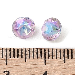 ガラスラインストーンカボション  フラットバック＆バックメッキ  多面カット  ダイヤモンド  vitrail light  6x4.5mm&nbsp;RGLA-L029-09A-VLSI