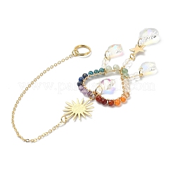 Chakra Gemstone Beads Pendant Decorations&nbsp;HJEW-JM01152-04