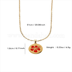 304 Stainless Steel Enamel Red Pendant Necklaces for Women&nbsp;WGB0580-02