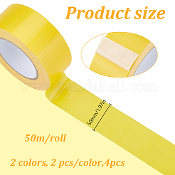 4ロール2色PE防水防風マスキングテープ  ミックスカラー  50mm  約50m /ロール  2ロール/カラー&nbsp;DIY-DR0007-69A