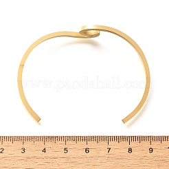 Ion Plating(IP) 304 Stainless Steel Cuff Bangles&nbsp;BJEW-G611-01G