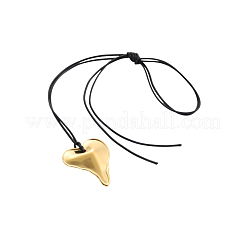 304 Stainless Steel Heart Pendant Necklaces&nbsp;NJEW-OY002-53G