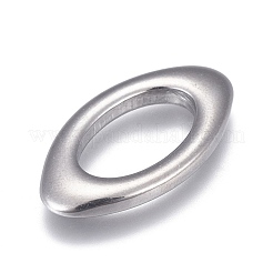 変色しない304ステンレススチール製リンクリング  馬の目  ステンレス鋼色  23.5x13x2.5mm  内径：8x13mm&nbsp;STAS-P245-32P-01