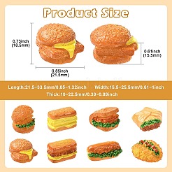 16Pcs 8 Styles Resin Mini Model&nbsp;DJEW-CJ0001-17