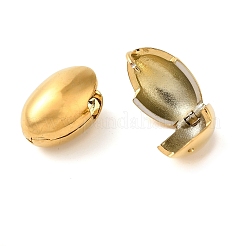 本物の18Kゴールドメッキ304ステンレスフープピアス  幾何学  オーバル  18.5x14.5mm&nbsp;EJEW-U009-02G-05