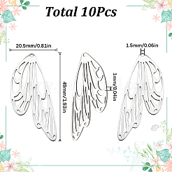 10Pcs 201 Stainless Steel Pendants&nbsp;STAS-SC0006-47