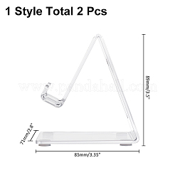 アクリル携帯電話ホルダー  透明  85x71x89mm&nbsp;AJEW-WH0270-181