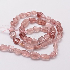 Natural Strawberry Quartz Chip Bead Strands&nbsp;G-M298-18