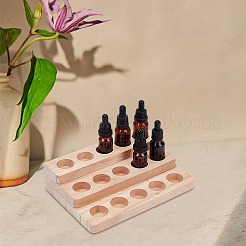 3-Tier 15 Slots Pine Wood Essential Oil Storage Display Riser Stands&nbsp;ODIS-WH0329-89