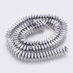 Electroplated Non-magnetic Synthetic Hematite Bead Strand&nbsp;X-G-E495-08B