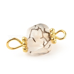 Natural Agate Connector Charms&nbsp;PALLOY-JF01587-04