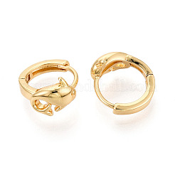 Brass Hoop Earrings&nbsp;EJEW-N063-05G