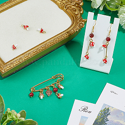 10Pcs Autumn Brass Enamel Red Mushroom Charms&nbsp;KK-PH0015-50