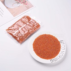 ラウンドガラスシードビーズ  透明色の虹  ラウンド  レッドオレンジ  12/0  2mm  穴：1mm  約30000個/ポンド&nbsp;SEED-A007-2mm-169B