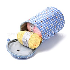 初心者向けの収納バッグ付きの DIY 編み物キットには、かぎ針編みのフックが含まれています  ポリエステル糸  かぎ針  ステッチマーカー  はさみ  定規  巻き尺  ライトブルー  18x44cm&nbsp;WG60902-01
