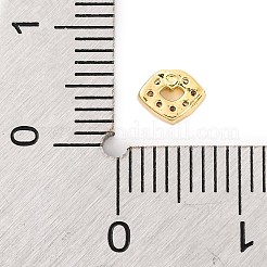 Rack Plating Brass Micro Pave Clear Cubic Zirconia Cabochons&nbsp;KK-F874-02G-01