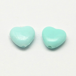 Opaque Acrylic Heart Beads&nbsp;SACR-Q100-M039