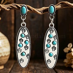 Alloy Resin Stud Dangle Earrings&nbsp;WGDAB08-01