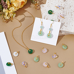 50Pcs 5 Colors Glass Imitation Gemstone Pendants&nbsp;FIND-UN0010-49