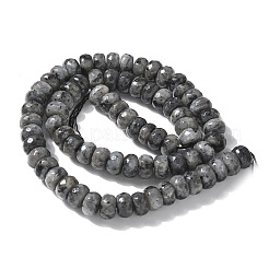 Faceted Natural Labradorite Rondelle Beads Strands&nbsp;X-G-K090-02
