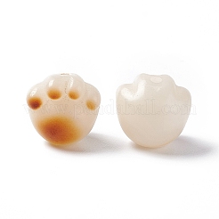 彫刻された天然菩提根ビーズ  ブッダ釈迦ビーズ  猫の足の形  チョコレート  12x12.5x11.5mm  穴：1.7mm&nbsp;FIND-C012-01A
