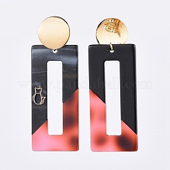 Cellulose Acetate(Resin) Dangle Earrings&nbsp;EJEW-JE03456-01