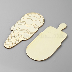 8Pcs 8 Styles Unfinished Wood Cabochons&nbsp;WOOD-CJC0011-03