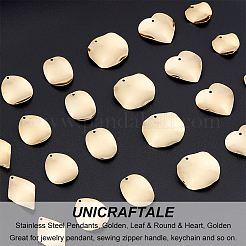 24Pcs 6 Style 304 Stainless Steel Pendants&nbsp;STAS-UN0040-44
