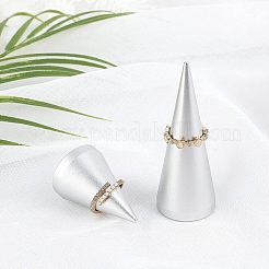 アルミフィンガーリングディスプレイホルダー  三角形  銀  45x29.5mm  穴：10mm  79x29mm  穴：10mm&nbsp;RDIS-WH0004-01