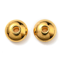202ステンレスビーズ  ディスク  24KGP本金メッキ  8x4mm  穴：1.8mm&nbsp;STAS-B045-07G