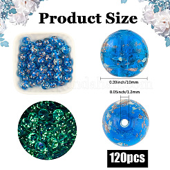 3 Strands Handmade Gold Sand Lampwork Beads Strands&nbsp;LAMP-PA0001-18B