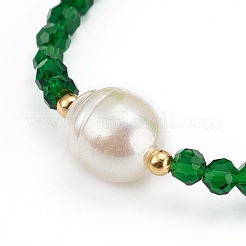 Faceted Round Glass Beaded Stretch Bracelets&nbsp;BJEW-JB05986