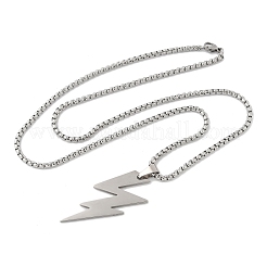 201 Stainless Steel Pendant Necklaces&nbsp;LS-NJEW-D307-02P-A