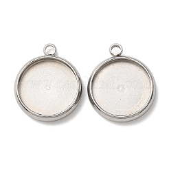 Tarnish Resistant 304 Stainless Steel Pendant Cabochon Settings&nbsp;STAS-K202-03E-P