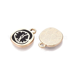 Rack Plating Alloy Enamel Pendants&nbsp;ENAM-N070-01A-01G-02