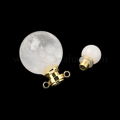 Natural Quartz Crystal Perfume Bottle Pendants&nbsp;GG-CBA7610-02G-06